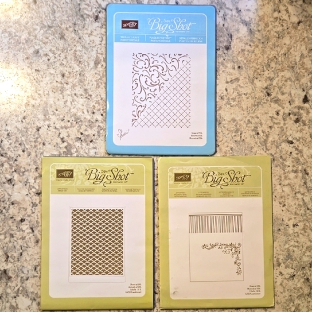 Stampin' Up! Sizzix Big Shot Embossing Plate Texturz Plate Bundle